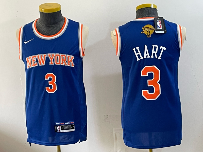 Men New York Knicks #3 Hart blue 2026 Nike NBA jersey 0630014